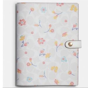📙💐📙 COACH MYSTICAL FLORAL PRINT NOTEBOOK IN SIGNATURE CANVAS 📙💐📙 NWT 📙💐📙